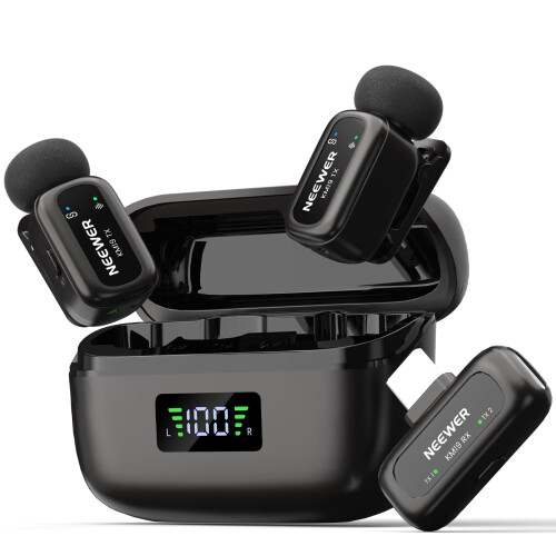 Neewer NEEWER KM19 Mini Lav Mic Compatible with iPhone 18 Pro/Pro Max 17 16, Black