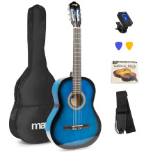 MAX SoloArt Full-Size Acoustic Guitar Starter Package, Blue