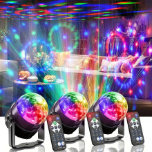 Mslitely 3-piece Disco Light Party Set, ABS Disco Ball with Remote Control, DJ Strobe Light, Suitable for String Lights at Weddings/KTV Karaoke/Birth
