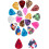 20Pack Celluloid Guitar Picks with Storage Case,4Gauge Colourful Plectrums 1