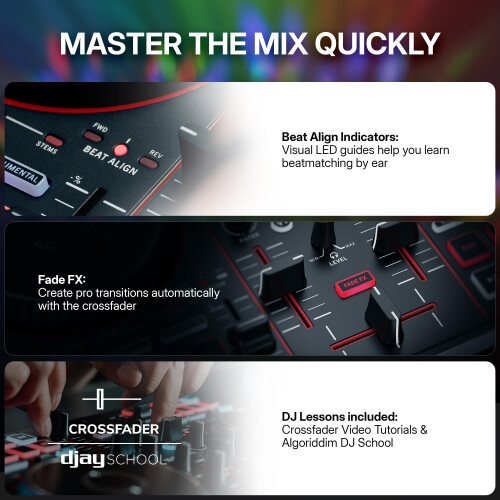 Numark Numark Party Mix III Bluetooth DJ Controller with Built-in Lights 2