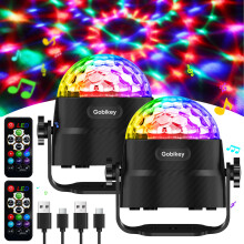 【Pack of 2】 Disco Lights 360Rotation Sound Activated, Disco Ball Lights