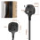 FOXNSK Single Extension Lead 3M Surge Protected Black 4