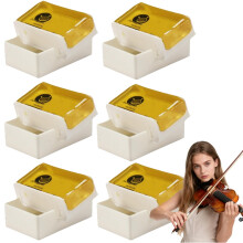 6 Pcs Natural Rosin,Low Dust Violin Rosin,Natural Light Rosin with Case for Violin,Viola,Cello Bows,Cello Rosin,Violin Rosin for Bow,Professional Uni