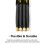 Donner 5A Drum Sticks Maple Wood Drumsticks 2 Pair with Carrying Bag-Black 5