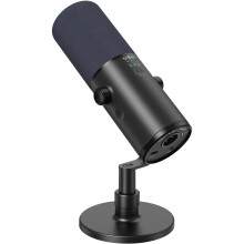 TONOR Dynamic Podcast Microphone for Studio, Cardioid XLR/USB Mic, AI Noise Cancellation, Tap Mute, 3.5mm Headphone Jack for Monitoring, Volume Contr