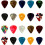 20Pack Celluloid Guitar Picks with Storage Case,4Gauge Colourful Plectrums 2