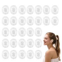 100 Pcs Ear Covers for Shower, Clear Waterproof Disposable Ear Protectors