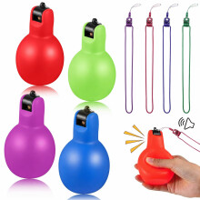 4 PCS Hand Squeeze Whistles Hand-held Outdoor Sports Whistle Coach Whistles