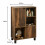 Rustic Oak Console Table 2 Cabinets 3 Shelves 2