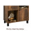 Rustic Oak Console Table 2 Cabinets 3 Shelves 5