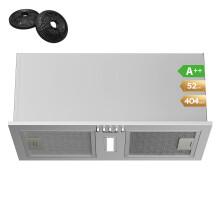 CIARRA 52cm Integrated Cooker Hood Carbon Filters Included,A++, 404m³/h