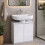 White Under Sink Bathroom Cabinet with Storage 1