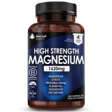 New Leaf Magnesium Citrate Capsules 1620mg, 240 Capsules