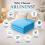 ( Lt Blue, Double) Thermal Flannelette Fitted Sheet 25cm 100% Brushed Soft Cotton 5