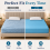( Lt Blue, Double) Thermal Flannelette Fitted Sheet 25cm 100% Brushed Soft Cotton 6