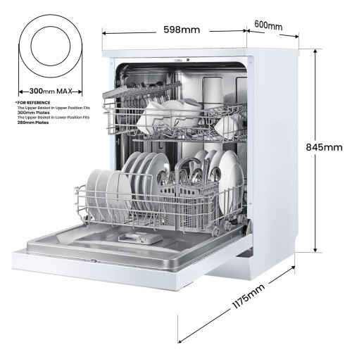 COMFEE' Full Size Freestanding Dishwasher, 14 Place Settings, White 1