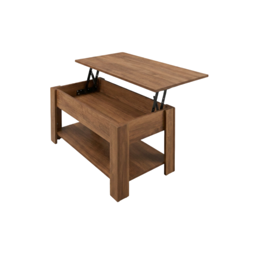Rustic Oak Lift Top Coffee Table with Storage 2