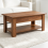 Rustic Oak Lift Top Coffee Table with Storage 8
