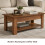 Rustic Oak Lift Top Coffee Table with Storage 7