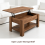 Rustic Oak Lift Top Coffee Table with Storage 10