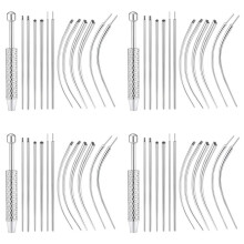 4X Outil de Préhension pour Billes de Piercing, Cône de Piercing 14 G, 16 G, 18 G, 20 G, Outil de Changement de Piercing en Acier Chirurgical pour