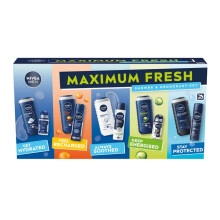 Nivea Men Maximum Fresh Gift Set | 10-Piece Full-Sized Grooming & Skincare Bumper Set