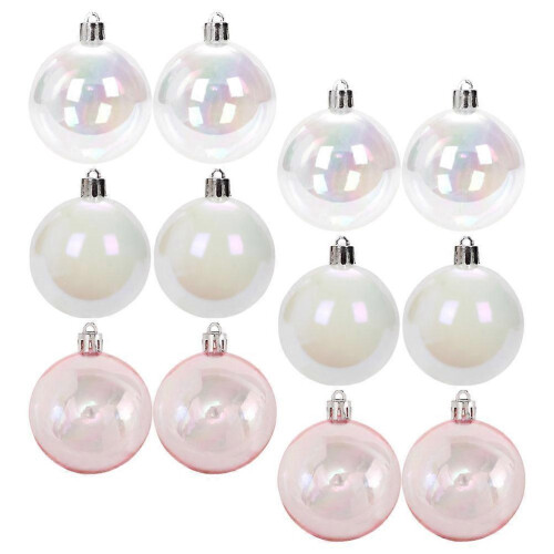 Plastic Christmas Balls for Hanging Tree Decorations 12Pcs Xmas Ornaments