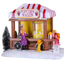 Scena natalizia a LED Villaggio Casa Ornamenti Edificio Festa Ufficio Scrivania Casa di Popcorn di Natale