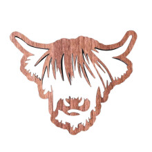 Charming Highland Cow Christmas Ornaments, Premium Quality Wood For Rustic Christmas Decorations