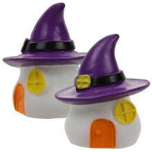 pezzi di casette in miniatura in resina per Halloween, mini statuette, micro paesaggio.