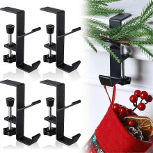 Christmas Fireplace Stocking Garland Hooks Mantel Fireplace Metal Stocking Garland Hooks Black