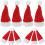 Ensemble de 20 chapeaux sucettes de Noël multicolores pour décoration 1
