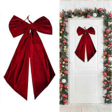 Bootesun Festival Decor - Festival Bows Large Red Velvet Festival Tree Topper