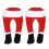 Christmas Decoration Stuffed Santa Legs for 2Pcs Red Cloth Use 1