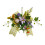 Artificial Violet Wreath - Small Wall Hanging - with Yellow Bow for Door Window 25cm 1