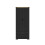 (Black) 2 Door 2 Drawer Wardrobe w/ Oak Top 1