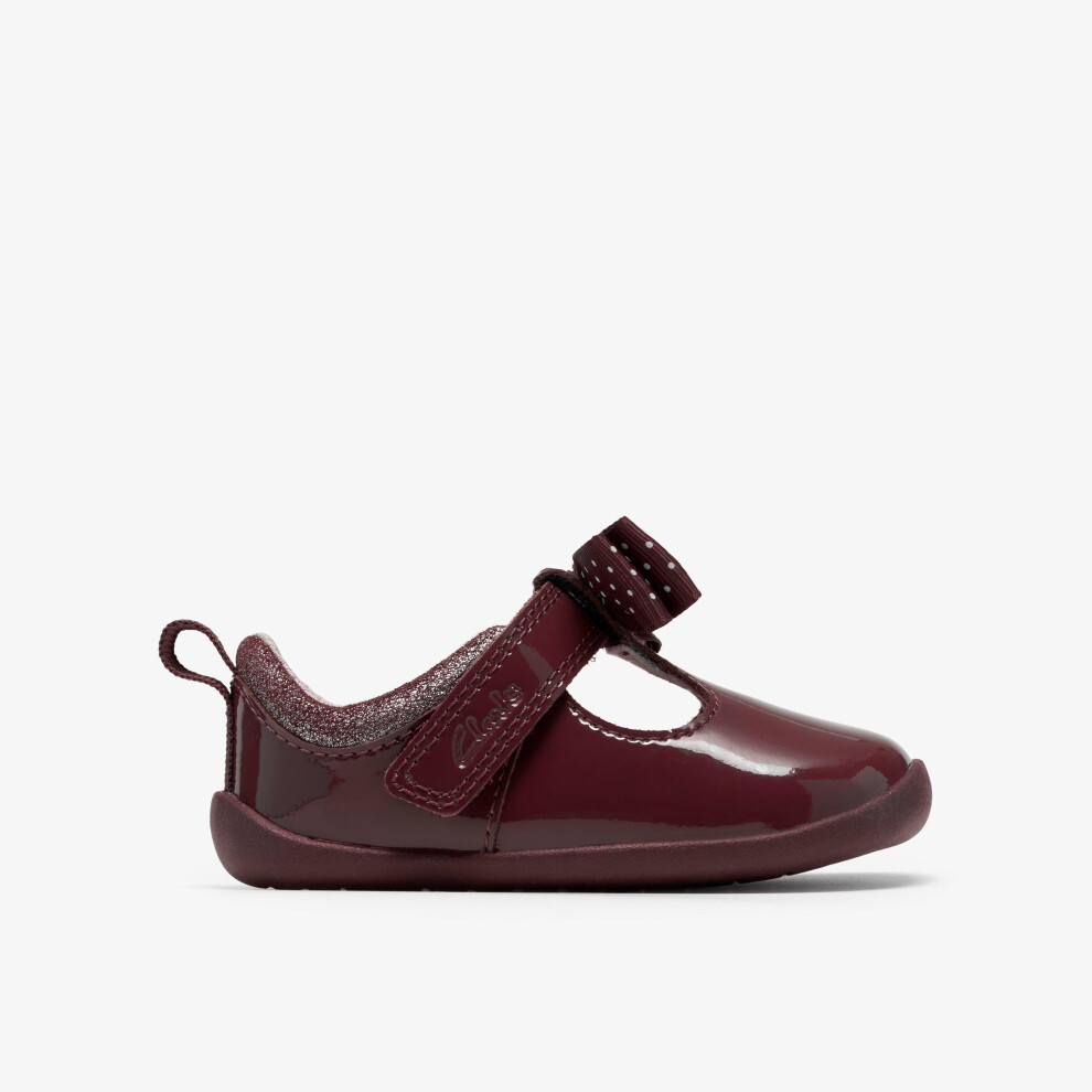 Clarks Girls Red Roamer Trim Prewalkers - Size 3/F (Standard) Kids - Image 3