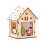Leuchtendes Holzhaus als Christbaumschmuck 1