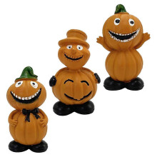 Muñecos de calabaza de Halloween para decoración (3 piezas) Figuras de calabaza de Halloween de resina