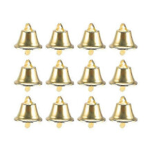Set of 25 Festive Christmas Bells for Holiday Decorations and Tree Ornaments