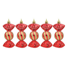 adornos colgantes con forma de dulces para árbol de Navidad, decoraciones navideñas galvanizadas.