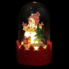 Christmas LED Lighted Wooden Snowman Decoration for Home Party