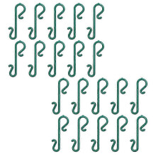 Plastic Christmas Decorative Hook Wreath Hook compatible withDecoration 100Pcs Dark Green