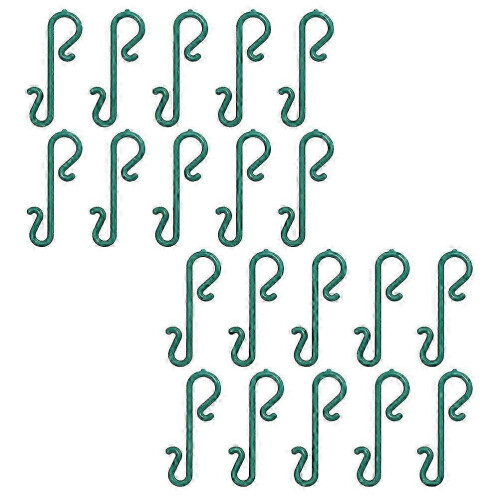 Plastic Christmas Decorative Hook Wreath Hook compatible withDecoration 100Pcs Dark Green
