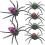 Plastic Toy Spider Halloween Decoration for Halloween Use 6Pcs Set 2