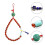 Vintage Red Phone Lanyard Hand Strap for Phone Use 2Pcs Wrist Grip 5