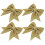 DIY Decoration Christmas Tree Bow Ornaments with Gold Dust Effect 4Pcs 1