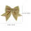 DIY Decoration Christmas Tree Bow Ornaments with Gold Dust Effect 4Pcs 2