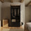 (Black) 2 Door 2 Drawer Wardrobe w/ Oak Top 4